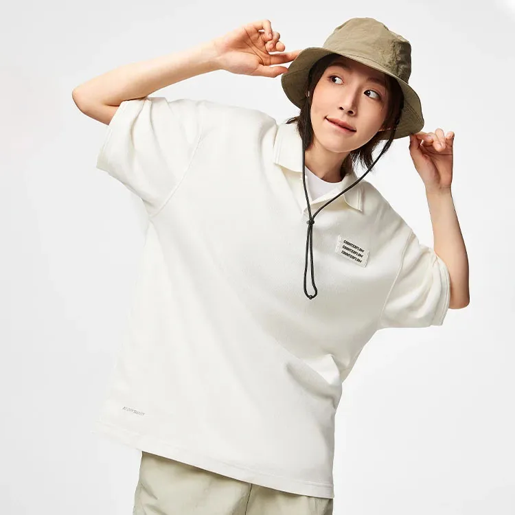 LINING CF Tracing Polo Shirts Unisex Ivory-2