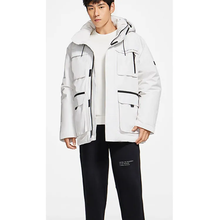 LiNing Down Jacket Winter Men's Champagne White-3