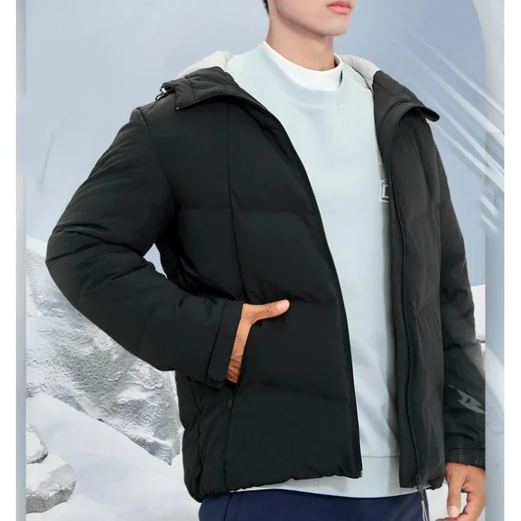 LiNing Training Collection Fitness Collection Down Jacket Men's Black-5