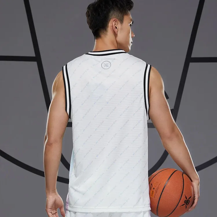 LiNing Basketball Jersey Men's Ecru-4