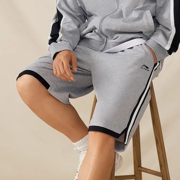 LiNing Sports Fashion Collection Casual Shorts Men's Heather Gray-4