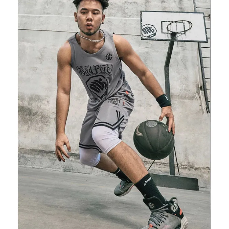 LiNing Basketball Shorts Men's Shark Gray-5