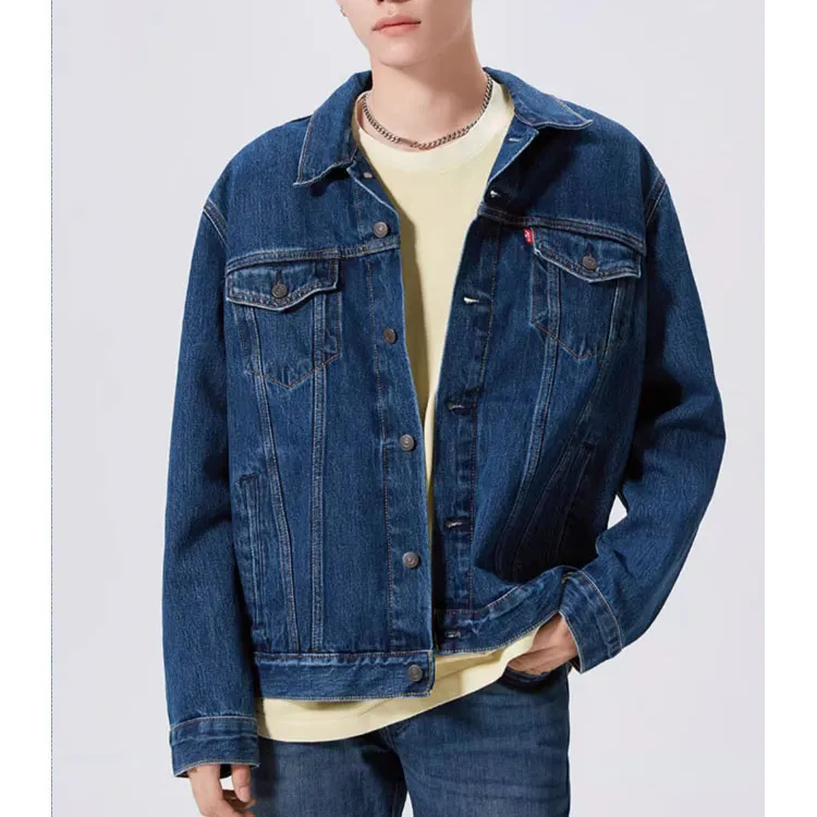Levis Denim Jackets Men Blue-5