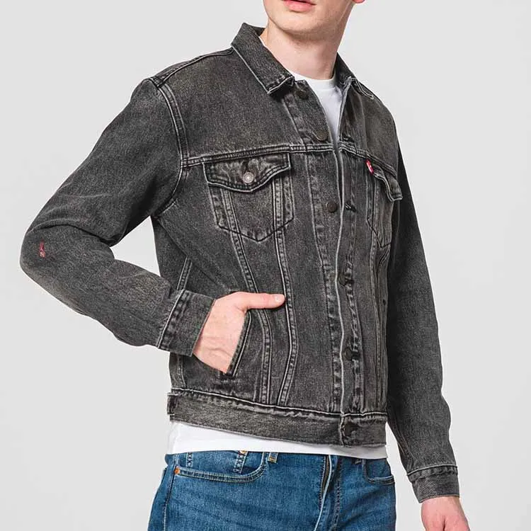 Levis Denim Jackets Men Black-4