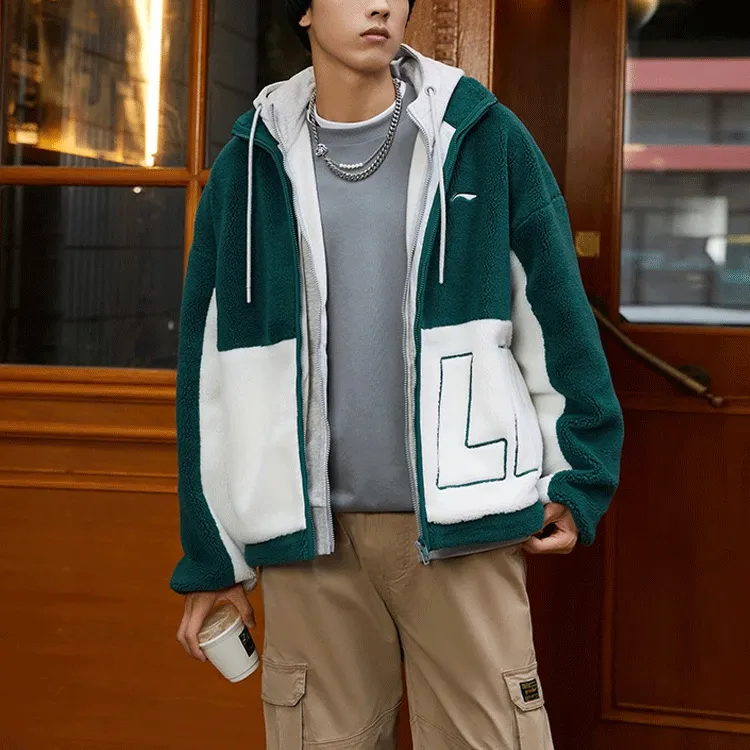 LiNing Sports Life Collection Jacket Unisex Deep Ink Green-2