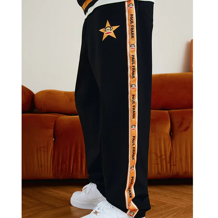 PAUL FRANK Casual Pants Unisex Black-4