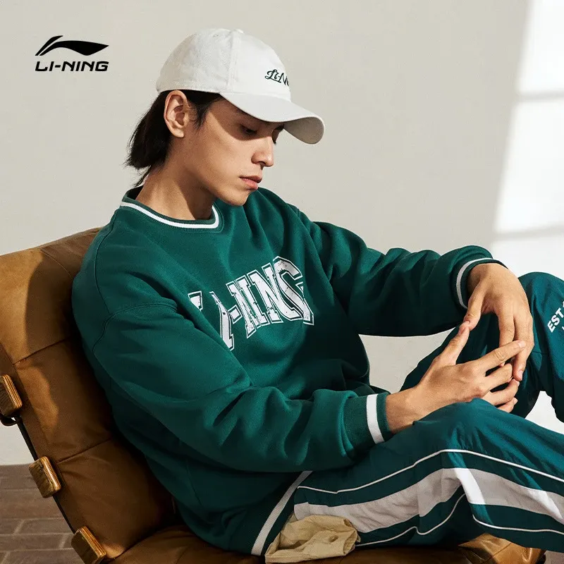LiNing Sports Life Collection Sweatshirt Unisex Deep Ink Green-4