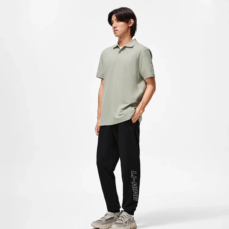 LiNing Sports Trend Series Knitted Sports Pants Men's Black-4