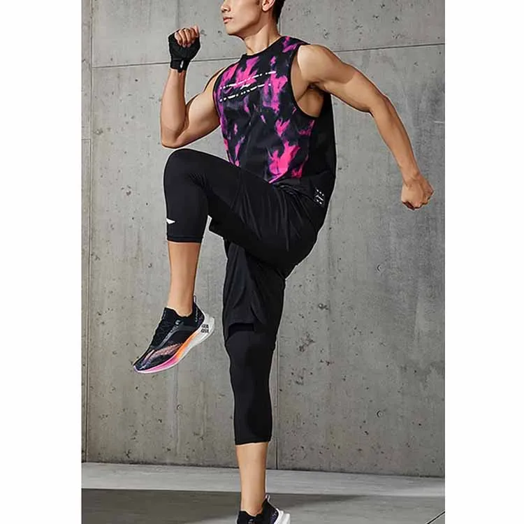 LiNing Tank Tops Men's Black Pink-2