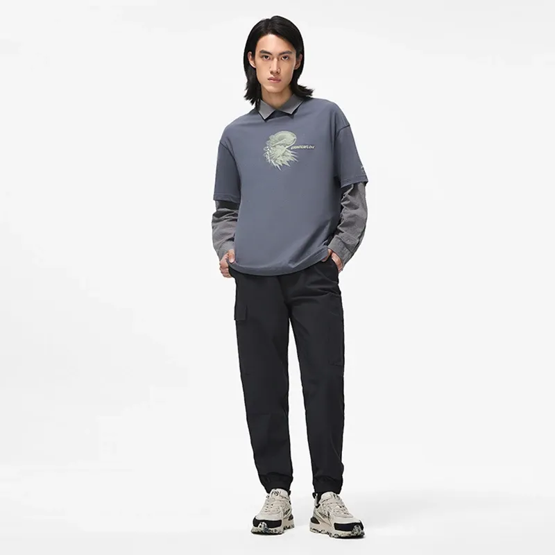 LiNing Sports Lifestyle Collection China Culture Collection Knitted Sports Pants Men's Black-2
