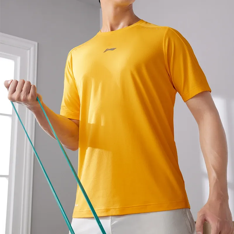 LiNing Fitness Series T Shirt Men's Fresh Fruit Yellow-2
