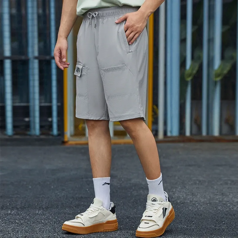 LINING Badfive Casual Shorts Men Brick Gray-4