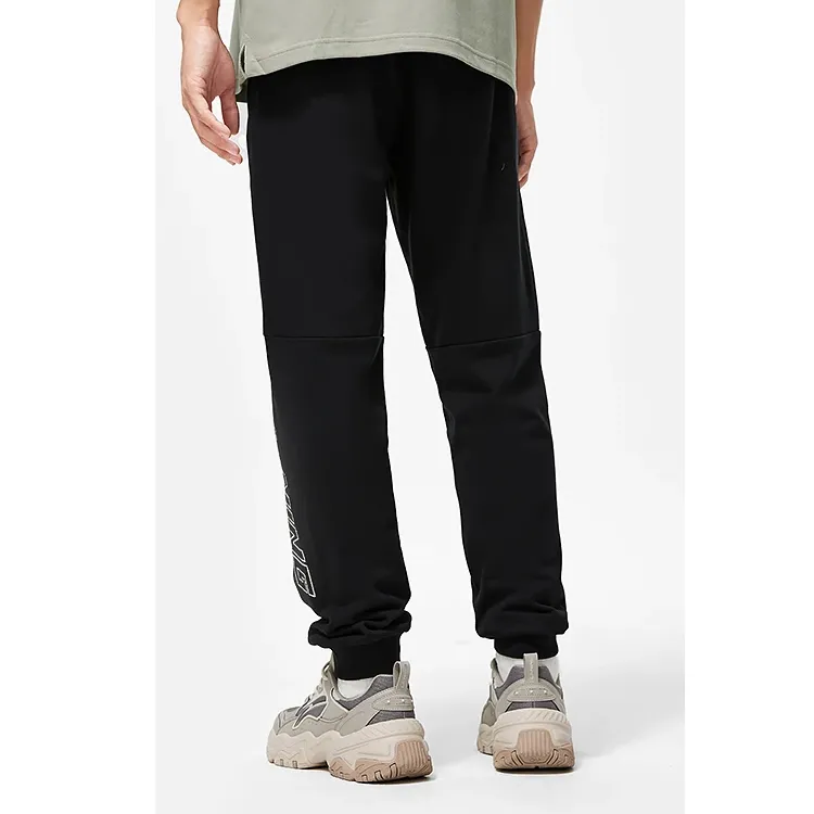 LiNing Sports Trend Series Knitted Sports Pants Men's Black-3
