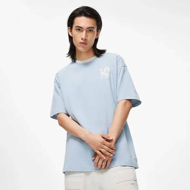LiNing Sports Life Collection T Shirt Men's Sky Blue-2
