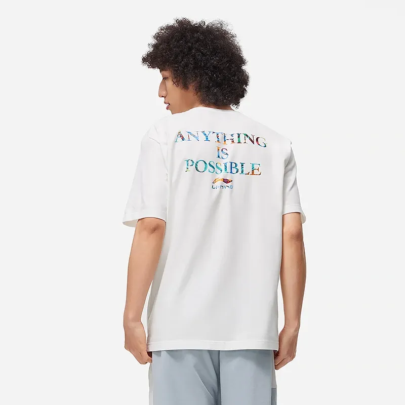 LiNing Sports Lifestyle Collection Sports Trendy Collection T Shirt Men's White-2
