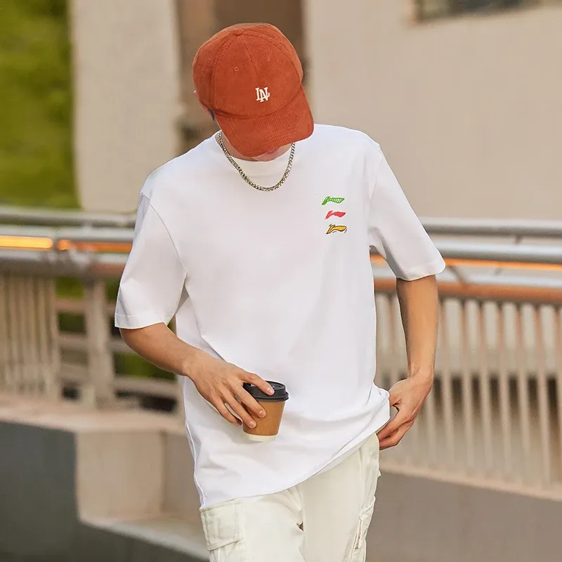 LiNing Sports Fashion Collection T Shirt Unisex Standard White-2