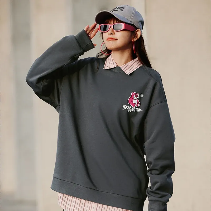LiNing x Disney Sweatshirt Unisex Black Pine Gray-2