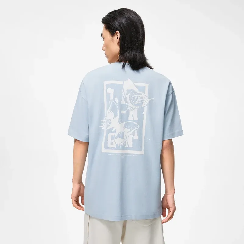 LiNing Sports Life Collection T Shirt Men's Sky Blue-3