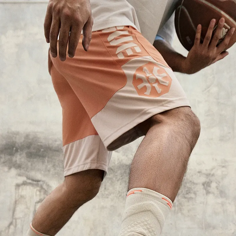 LiNing Sports Shorts Men's Sunset Orange Moonlight Gray-4