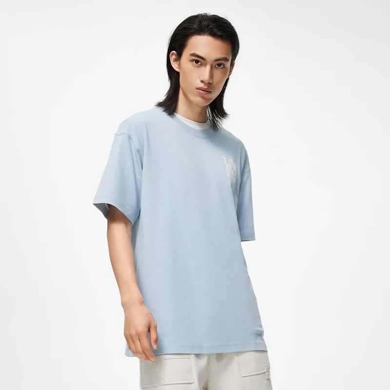 LiNing Sports Life Collection T Shirt Men's Sky Blue-4