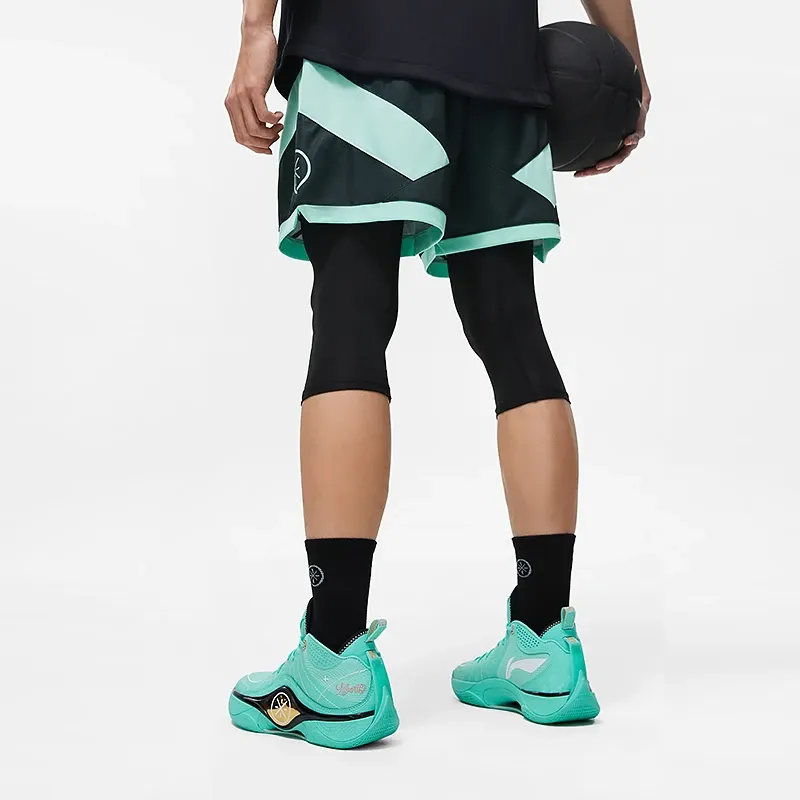 LiNing Basketball Shorts Men's Clearwater Green-3