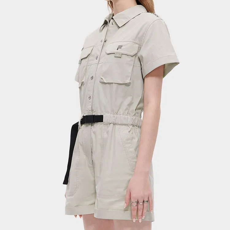 FILA FUSION Cargo Shorts Women's Light Gray-4