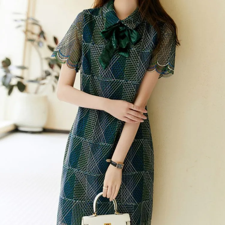 Dme Short Sleeved Dresses Women's Seaweed Green-5