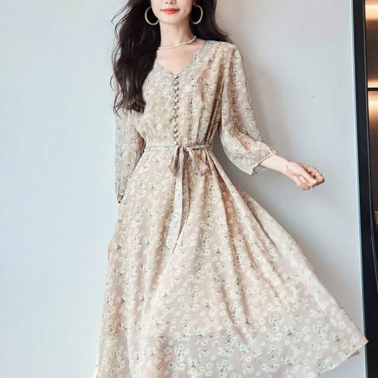 Dme Long Sleeved Dresses Women's Apricot-3