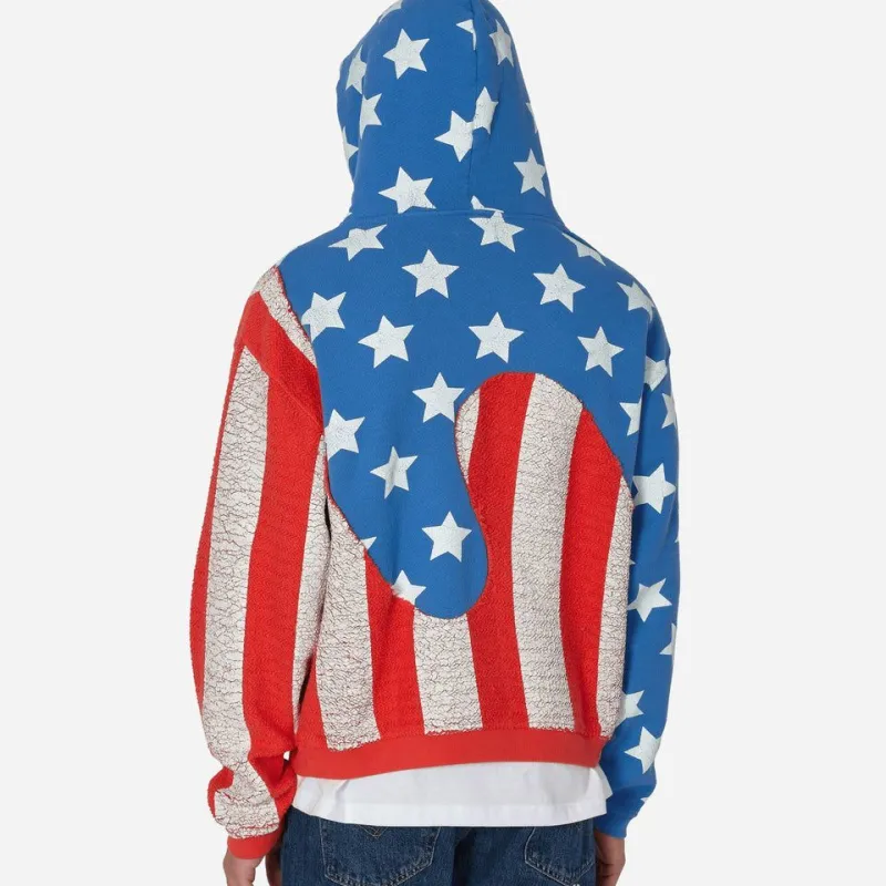 ERL Flag print Cotton Hoodie-6