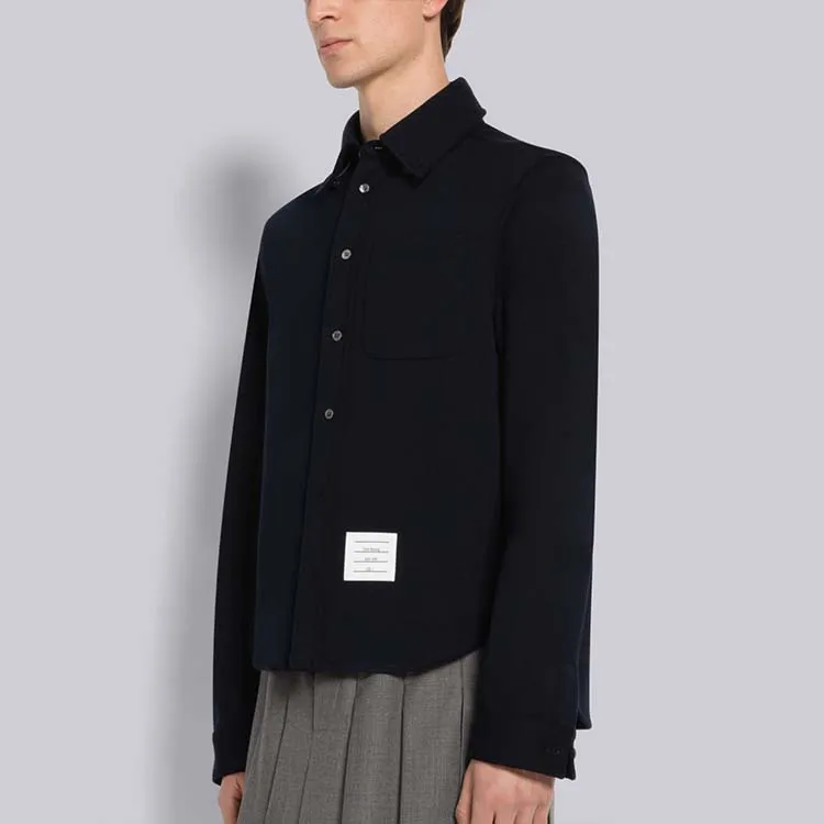 THOM BROWNE Long sleeve Wool Shirt-5