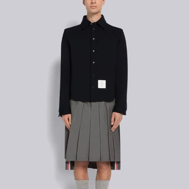 THOM BROWNE Long sleeve Wool Shirt-4