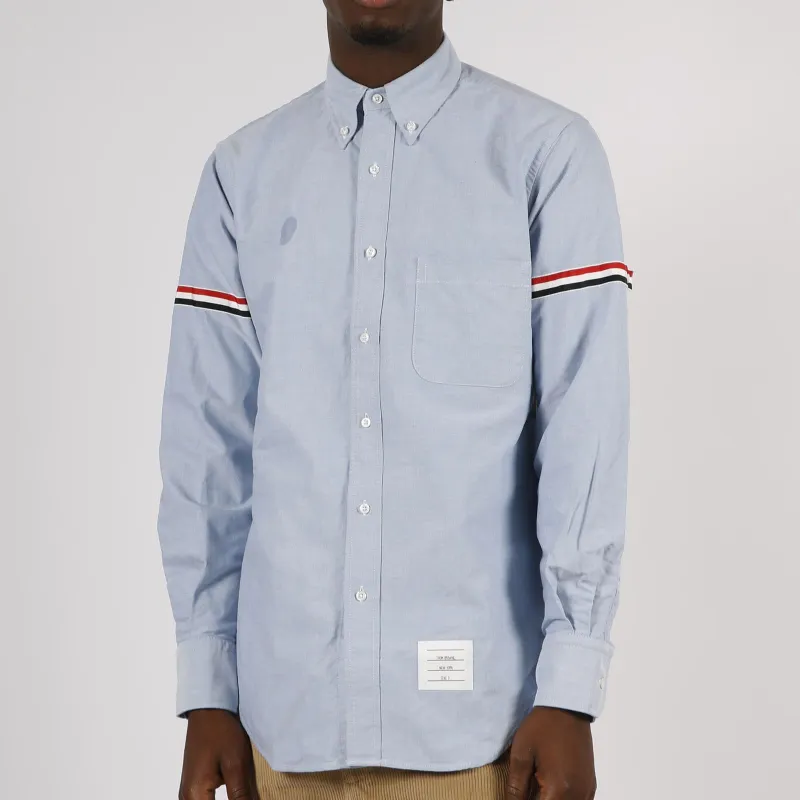 THOM BROWNE Long Sleeved Striped Detail Shirt-3