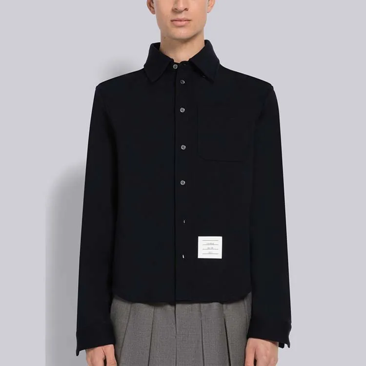THOM BROWNE Long sleeve Wool Shirt-7
