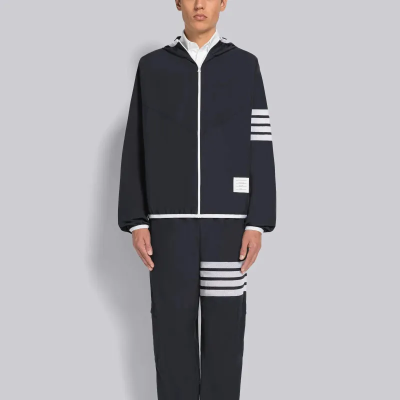 THOM BROWNE 4 Bar Zip Up Hooded Jacket-4