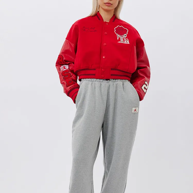 Jordan X Teyana Taylor Women's Varsity Jacket Gym Red/Sail/Team Red-6