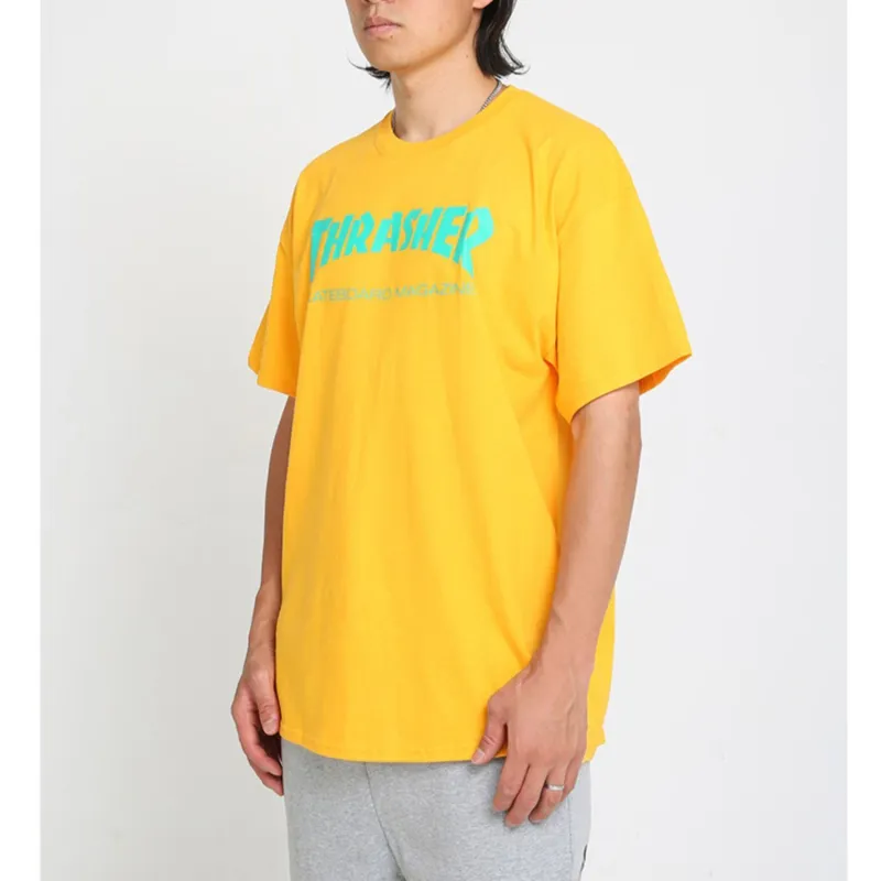 Thrasher T Shirts Unisex Yellow-3