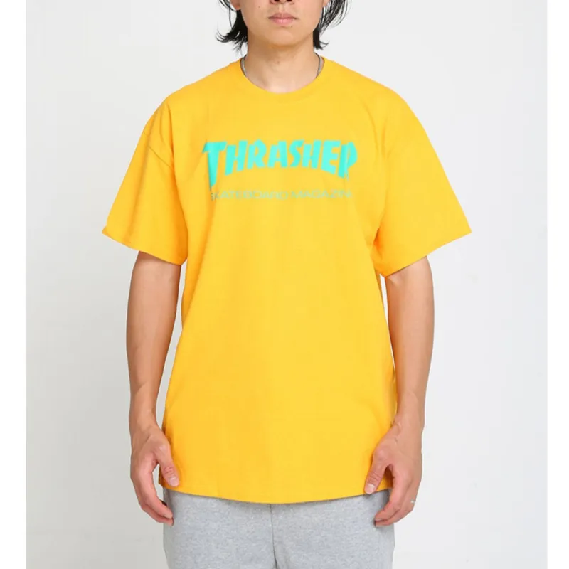 Thrasher T Shirts Unisex Yellow-2