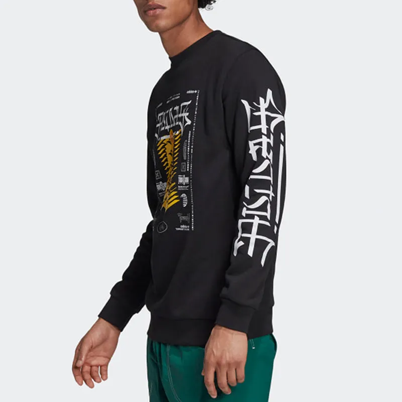 Adidas Originals TORSION TREFOIL CREW Sweatshirts Men Black-5