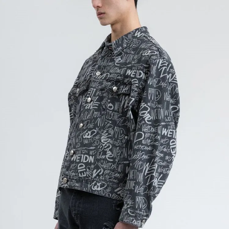 WE11DONE Denim Jackets Unisex Black-5