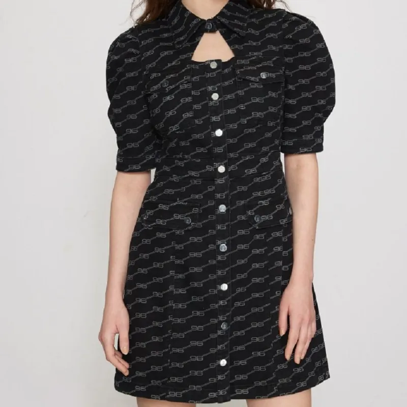 ONLY Short Sleeved Dresses Women's Dark Denim Gray DARK GREY DENIM-2