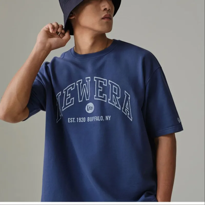 New Era T Shirts Unisex Gray Blue-4