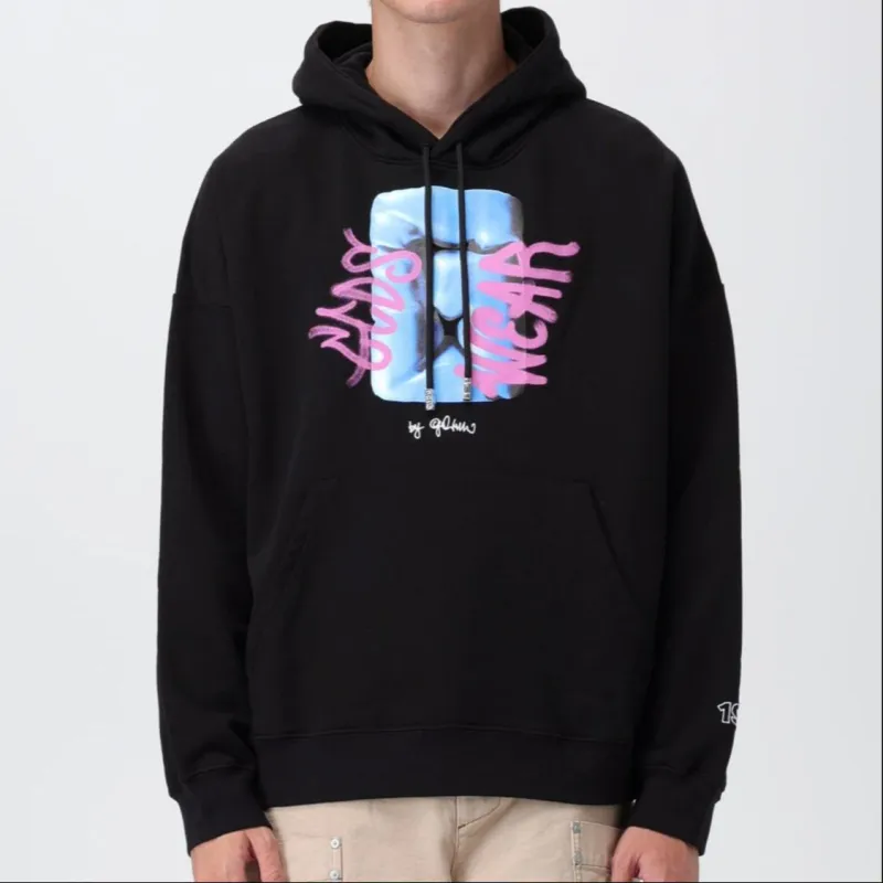 GCDS Logo Printed Drawstring Hoodie-3