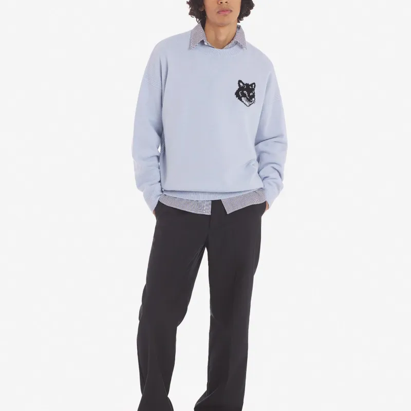 Maison Kitsune Fox Intarsia Knit Jumper-3