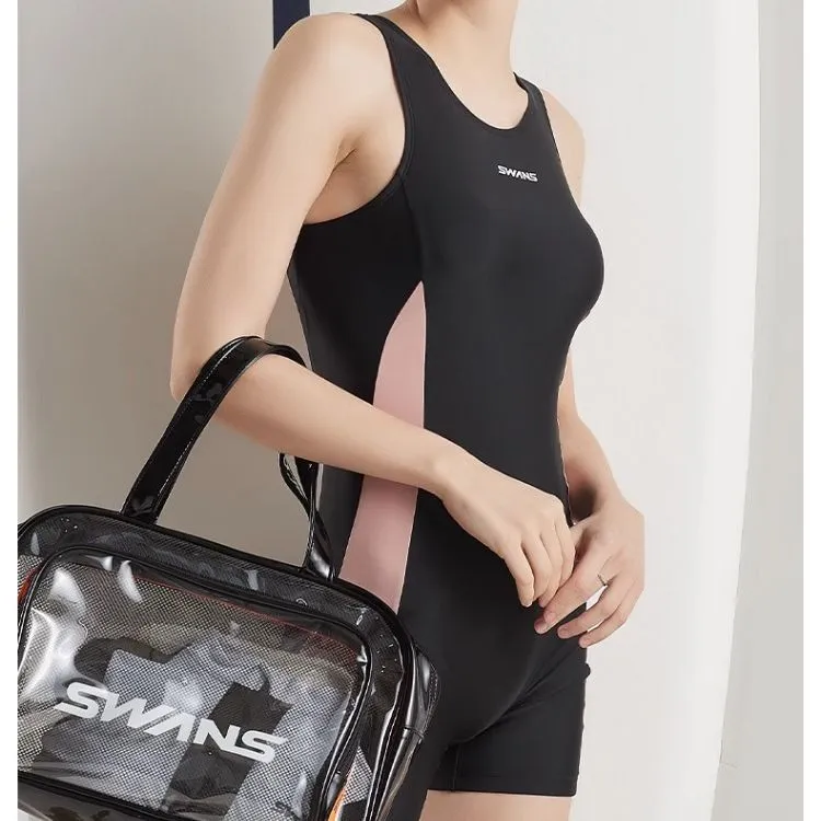 Swans SS23 One piece Swimsuit Women's Black-3