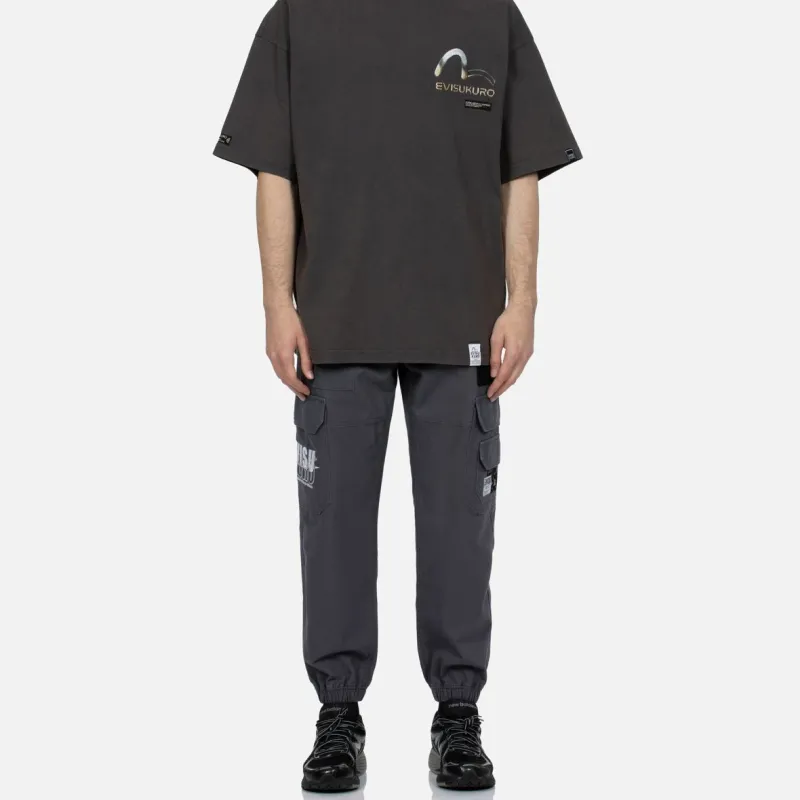 EVISU Cargo Pants Men Dark Gray-4