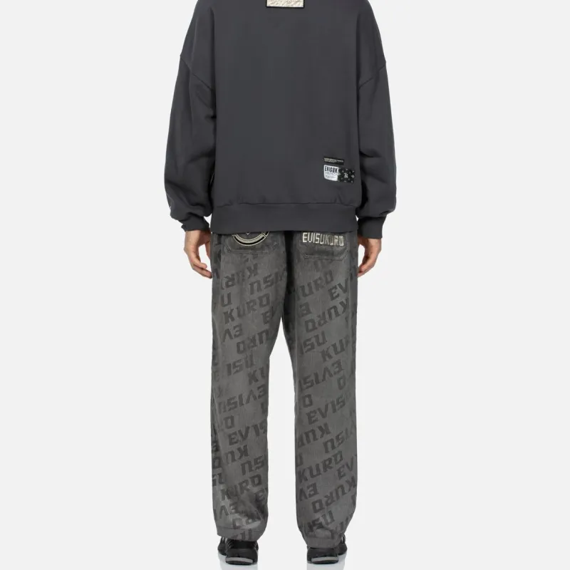 EVISU Casual Pants Men Charcoal Gray-3