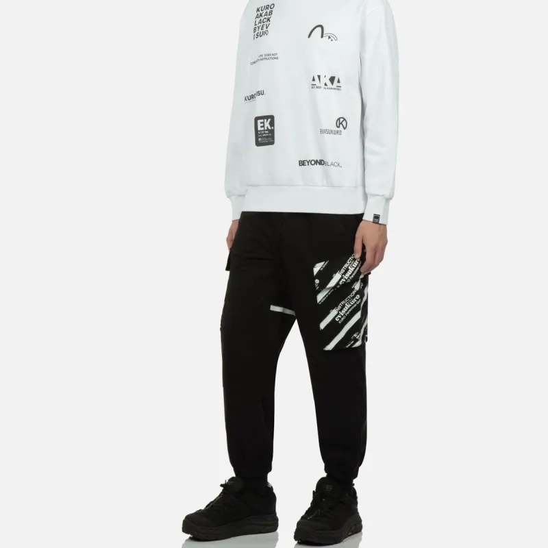 EVISU FW22 Casual Pants Men's Black-2