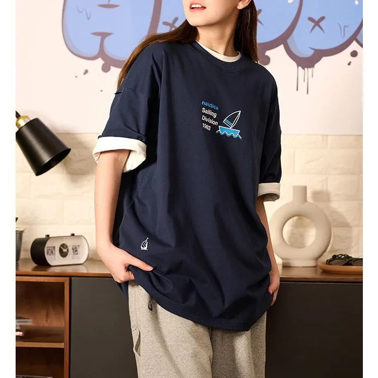 Nautica White Sail T Shirts Unisex-6