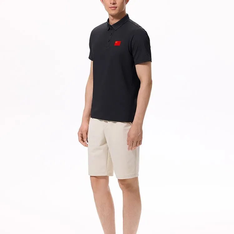 Anta Champion Series Polo Shirt Men's Night Sea Black-3