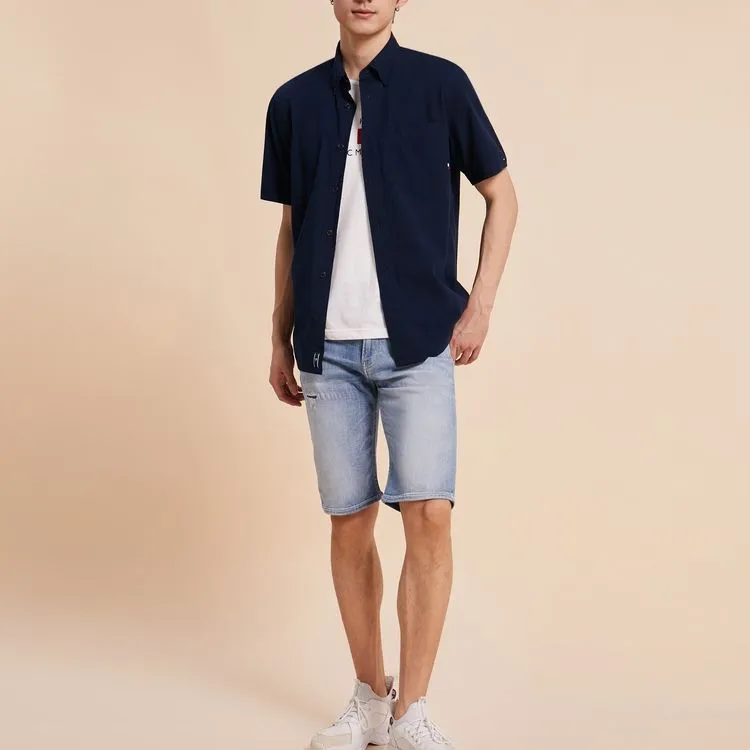 Tommy Hilfiger Shirts Men Marine Blue DCC-3